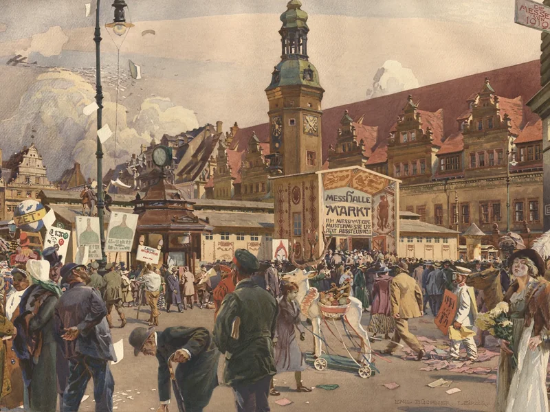 1872-Emil Büchner - Fiera della Pace 1919 (Mercato)